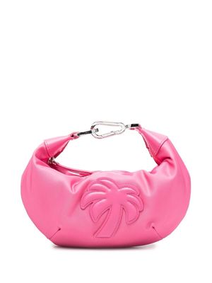 Palm Angels mini Big Palm logo-embossed clutch bag - Pink