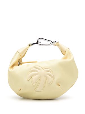 Palm Angels mini Big Palm logo-embossed clutch bag - Yellow