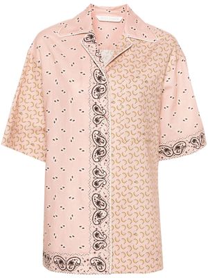 Palm Angels mix-print camp-collar shirt - Pink