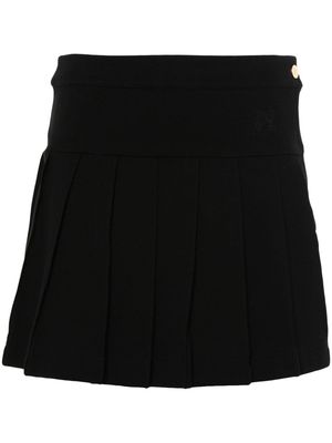 Palm Angels monogram-embroidered mini skirt - Black