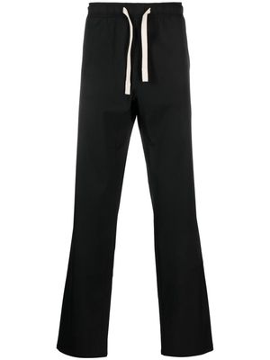 Palm Angels monogram-embroidered straight-leg trousers - Black