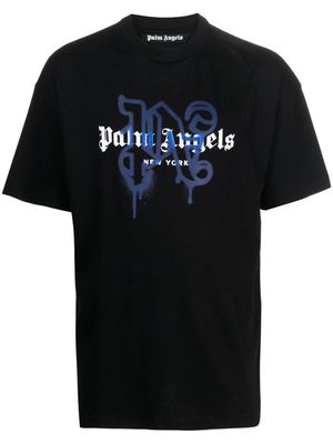 Palm Angels New York monogram-print T-shirt - Black