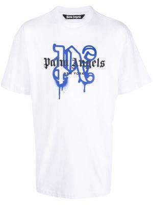 Palm Angels New York monogram-print T-shirt - White