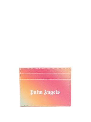 Palm Angels ombré logo-print cardholder - Pink