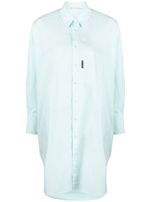 Palm Angels oversize cotton shirt dress - Blue