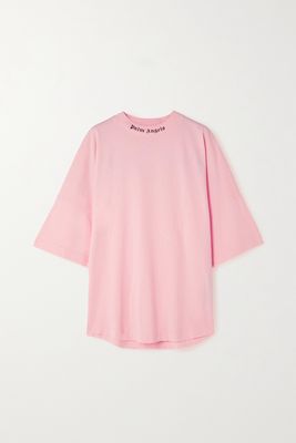 Palm Angels - Oversized Printed Cotton-jersey T-shirt - Pink