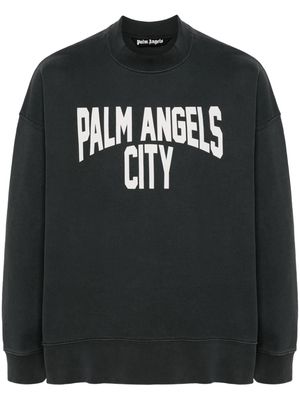 Palm Angels PA City washed cotton sweatshirt - Grey