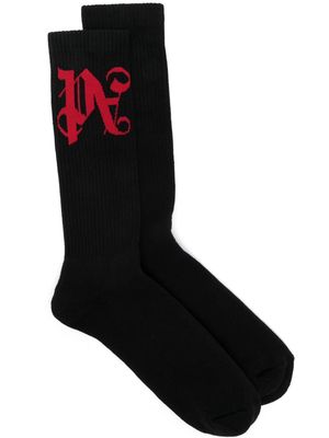 Palm Angels PA monogram socks - Black