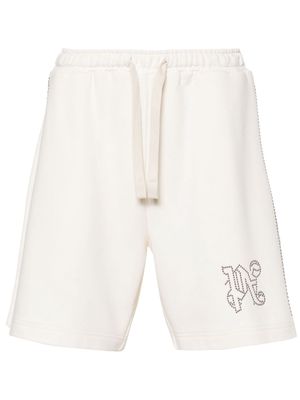 Palm Angels PA monogram-studded shorts - Neutrals