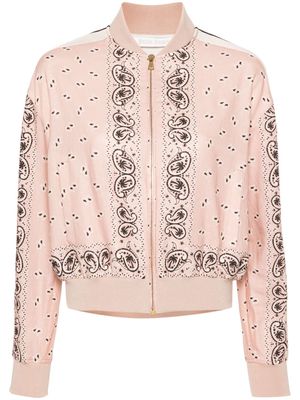 Palm Angels paisley-print bomber jacket - Pink