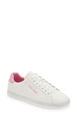 Palm Angels Palm 1 Clear Sole Sneaker in White Pink A