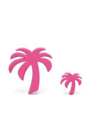 Palm Angels Palm asymmetric earrings - Pink