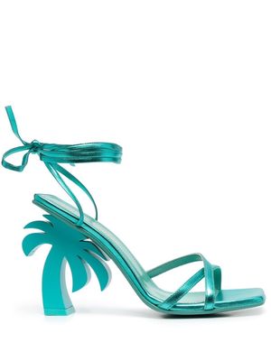Palm Angels Palm Beach 95mm leather sandals - Blue