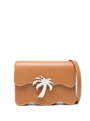 Palm Angels Palm Beach leather crossbody bag - Brown