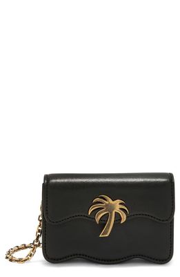 Palm Angels Palm Beach Leather Crossbody Bag in Black Gold