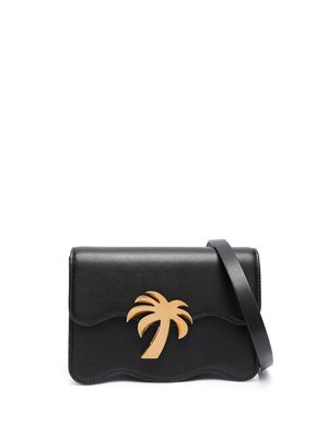 Palm Angels Palm Beach leather shoulder bag - Black