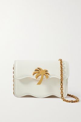 Palm Angels - Palm Beach Leather Shoulder Bag - White