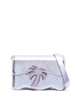Palm Angels Palm Beach metallic-effect crossbody - Silver