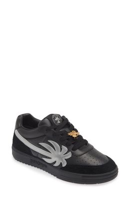 Palm Angels Palm Beach University Low Top Sneaker in Black Silver