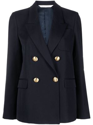 Palm Angels palm-embroidered blazer - NAVY BLUE GOLD
