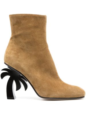 Palm Angels Palm-heel 105mm suede boots - Brown