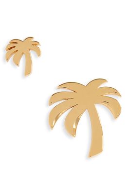 Palm Angels Palm Mismatched Earrings in Gold