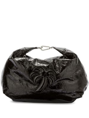 Palm Angels Palm-motif leather hobo bag - Black