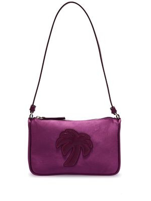 Palm Angels Palm-motif satin shoulder bag - Purple