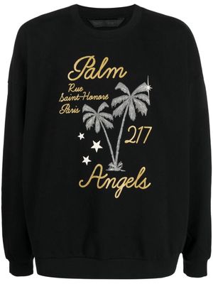 Palm Angels Palm Paris cotton sweatshirt - Black