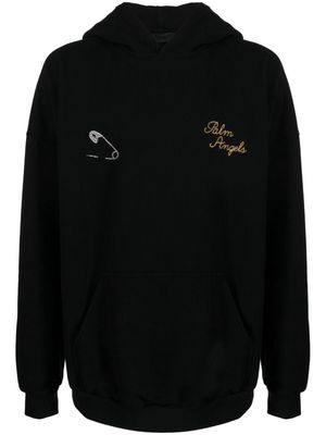 Palm Angels Palm Paris embroidered hoodie - Black