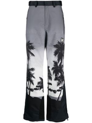 Palm Angels palm-print padded ski trousers - Grey