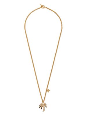 Palm Angels Palm strass charm necklace - Gold
