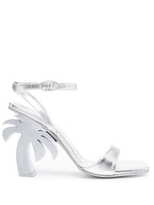 Palm Angels Palm Tree heeled sandals - Grey