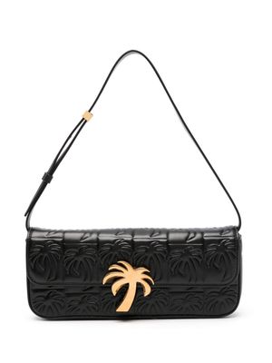 Palm Angels palm-tree-plaque leather bag - 1076 BLACK GOLD