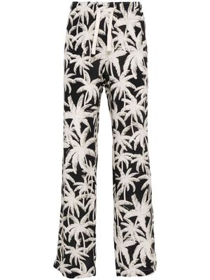 Palm Angels palm-tree print loose trousers - Black