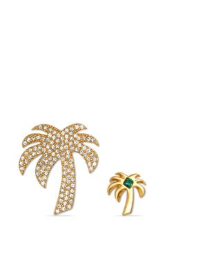 Palm Angels Palms mismatched stud earrings - Gold