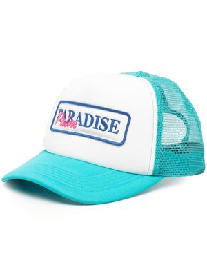 Palm Angels Paradise Palm-patch trucker cap - Blue