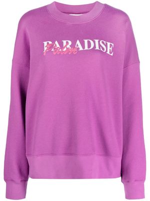 Palm Angels Paradise Palm print sweatshirt - Purple