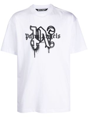 Palm Angels Paris monogram-print T-shirt - White