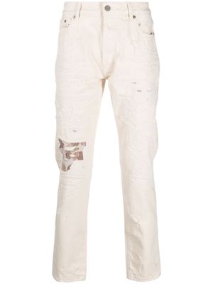 Palm Angels patch-detail denim jeans - Neutrals