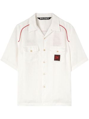 Palm Angels Paxhaas linen bowling shirt - White