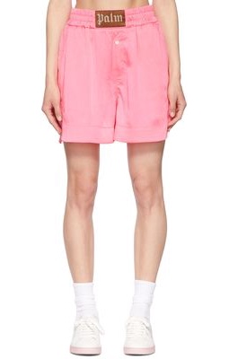 Palm Angels Pink Polyester Shorts