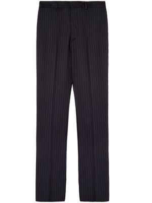 Palm Angels pinstripe wool tailored trousers - Blue