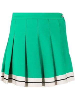 PALM ANGELS pleated track skirt - Green