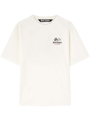 Palm Angels Racing graphic-print cotton T-shirt - White