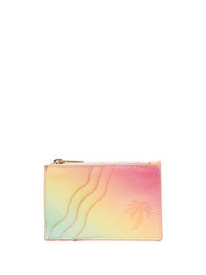 Palm Angels Rainbow Zip card holder - Pink