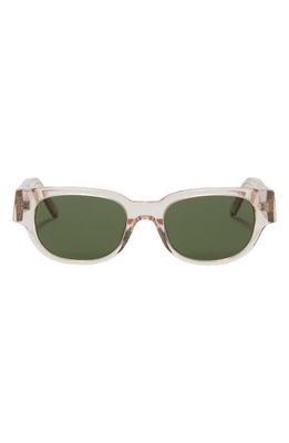 Palm Angels Redondo Oval Sunglasses in Crystal Peach Green