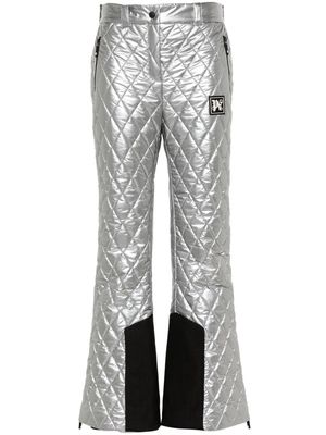 Palm Angels Reflective quilted ski pants - Silver