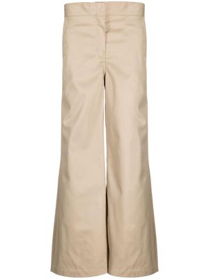 Palm Angels reversed waistband chino pants - Brown