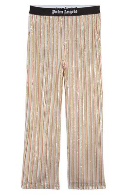 Palm Angels Sequin Stripe Pajama Pants in Multicolor